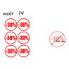 naklejki PROCENT -30% wzór nr 14