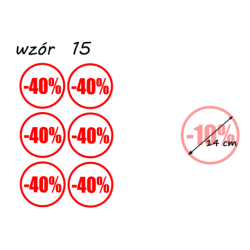 naklejki PROCENT -40% wzór nr 14