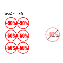 naklejki PROCENT -50% wzór nr 16