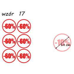 naklejki PROCENT -60% wzór nr 17