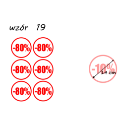 naklejki PROCENT -80% wzór nr 19