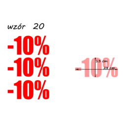 naklejki PROCENT -10% wzór nr 20