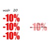 naklejki PROCENT -10% wzór nr 20