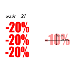 naklejki PROCENT -20% wzór nr 21
