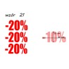 naklejki PROCENT -20% wzór nr 21