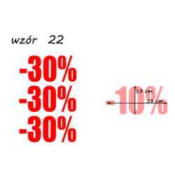 naklejki PROCENT -50% wzór nr 22