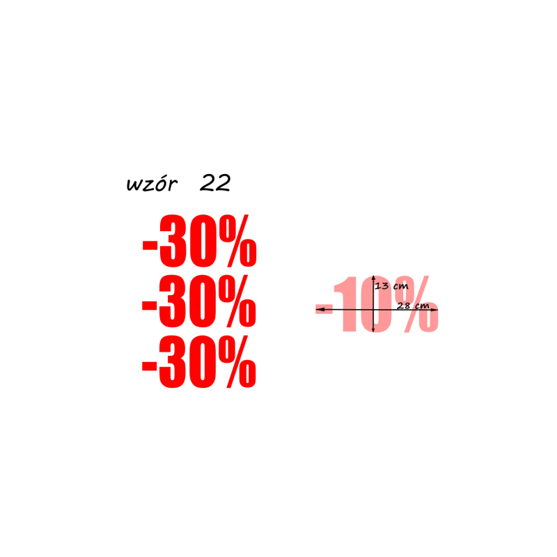 naklejki PROCENT -50% wzór nr 22
