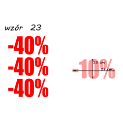 naklejki PROCENT -40% wzór nr 23