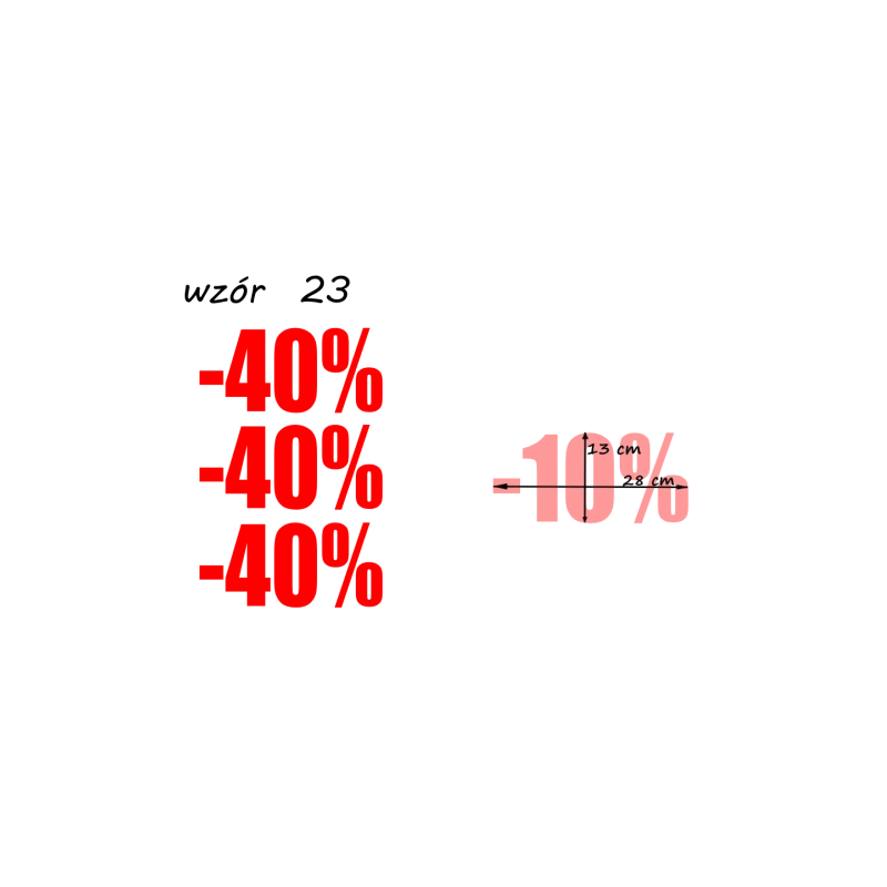 naklejki PROCENT -40% wzór nr 23