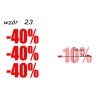 naklejki PROCENT -40% wzór nr 23