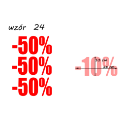 naklejki PROCENT -50% wzór nr 24