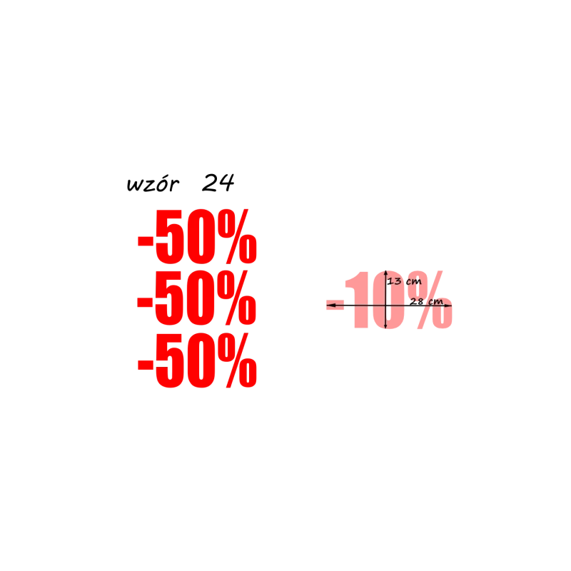 naklejki PROCENT -50% wzór nr 24