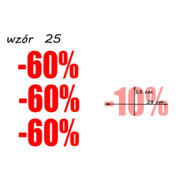 naklejki PROCENT -60% wzór nr 25