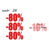 naklejki PROCENT -80% wzór nr 26