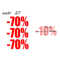 naklejki PROCENT -70% wzór nr 27