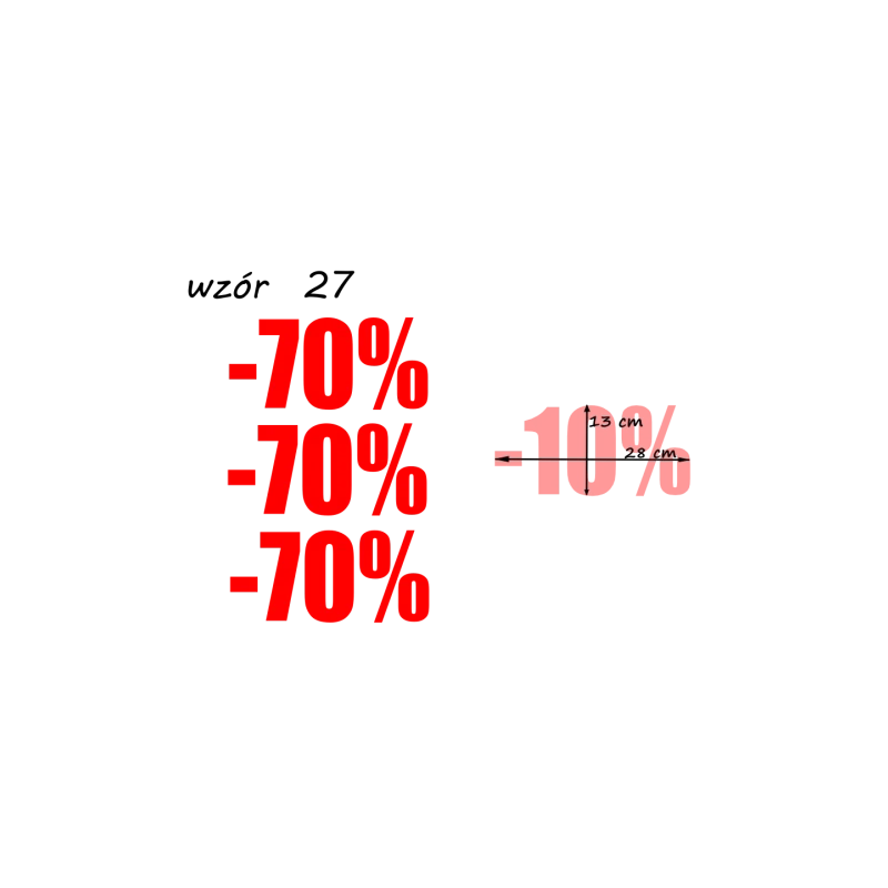 naklejki PROCENT -70% wzór nr 27