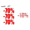 naklejki PROCENT -70% wzór nr 27