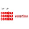 naklejki napis OBNIŻKA wzór nr 28