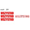 naklejki napis WSZYSTKO wzór nr 29