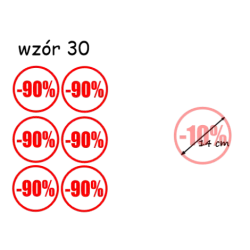 naklejki PROCENT -90% wzór nr 30