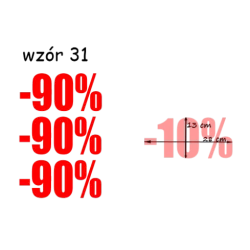 naklejki PROCENT -90% wzór nr 31