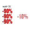 naklejki PROCENT -90% wzór nr 31