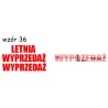 naklejki napis LETNIA WYPRZEDAŻ wzór nr 36