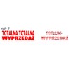 naklejki napis TOTALNA WYPRZEDAŻ wzór nr 6 XL