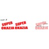 naklejki napis SUPER OKAZJA wzór nr 8 XL