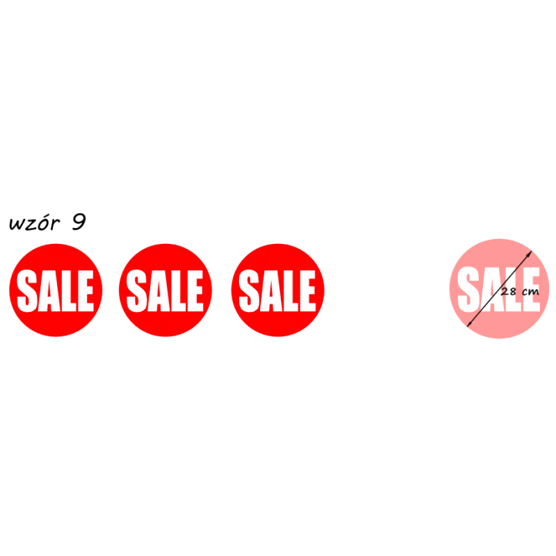 naklejki napis SALE wzór nr 9 XL