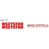 naklejki napis WSZYSTKO wzór nr 12 XL