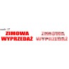 naklejki napis ZIMOWA WYPRZEDAŻ wzór nr 17 XL