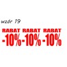 naklejki napis RABAT -10% wzór nr 19 XL