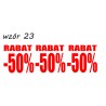 naklejki napis RABAT -50% wzór nr 23 XL