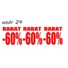 naklejki napis RABAT -60% wzór nr 24 XL