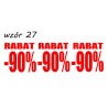 naklejki napis RABAT -90% wzór nr 27 XL