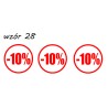 naklejki napis PROCENT -10% wzór nr 28 XL