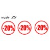 naklejki napis PROCENT -20% wzór nr 29 XL