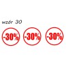 naklejki napis PROCENT -30% wzór nr 30 XL