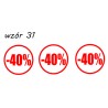 naklejki napis PROCENT -40% wzór nr 31 XL