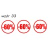 naklejki napis PROCENT -60% wzór nr 33 XL