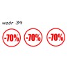 naklejki napis PROCENT -70% wzór nr 34 XL