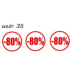 naklejki napis PROCENT -80% wzór nr 35 XL