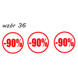 naklejki napis PROCENT -90% wzór nr 36 XL