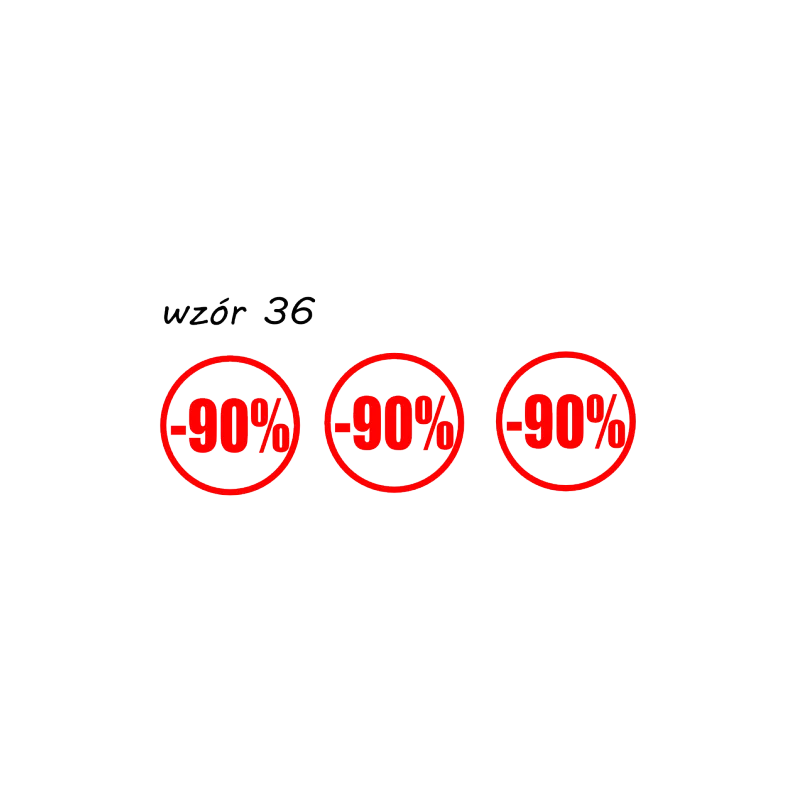naklejki napis PROCENT -90% wzór nr 36 XL
