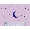 naklejka na ściany, meble MIŚ MISIO KSIĘŻYC GWIAZDY