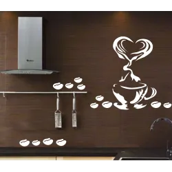 naklejki do kuchni KAWA wz4 70cm na ścianę, meble