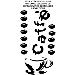 naklejki do kuchni KAWA FILIŻANKA CAFFE 48x20cm na ścianę, meble