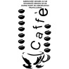 naklejki do kuchni KAWA FILIŻANKA CAFFE 48x22cm na ścianę, meble