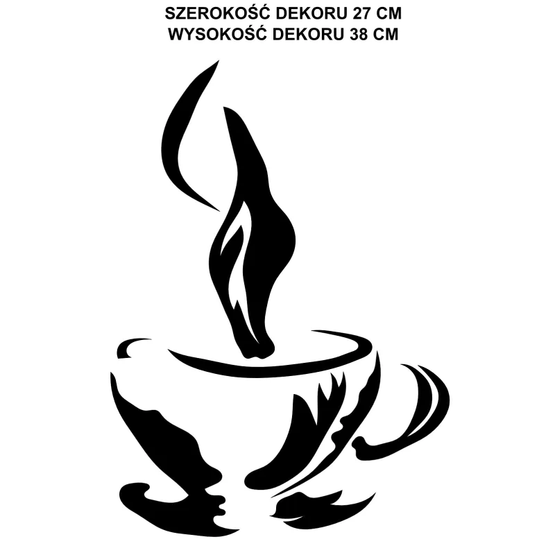 naklejki do kuchni KAWA FILIŻANKA 38x27cm na ścianę, meble